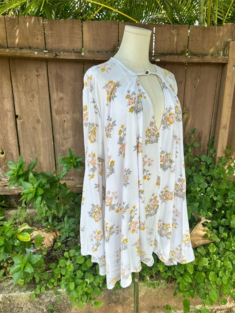 Free People Tree Swing Floral Tunic Dress Size L - Picture 4 of 9